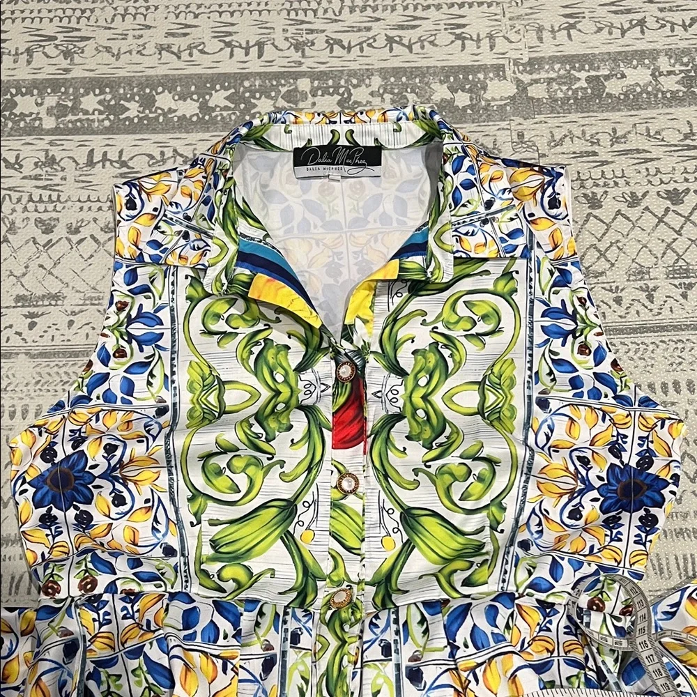 🌟 Dalia McPhee Vibrant Tile Print Maxi Dress – Size Large – Like New 🌟 - Picture 15 of 15